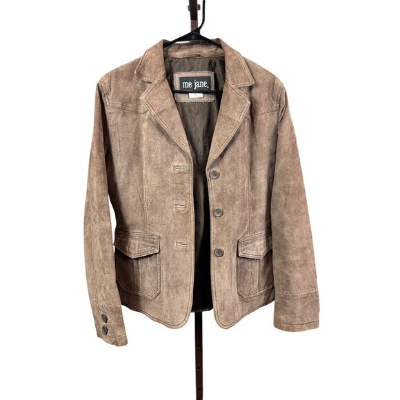 Me Jane Women's Brown Leather Short Jacket - Picture 1 of 7